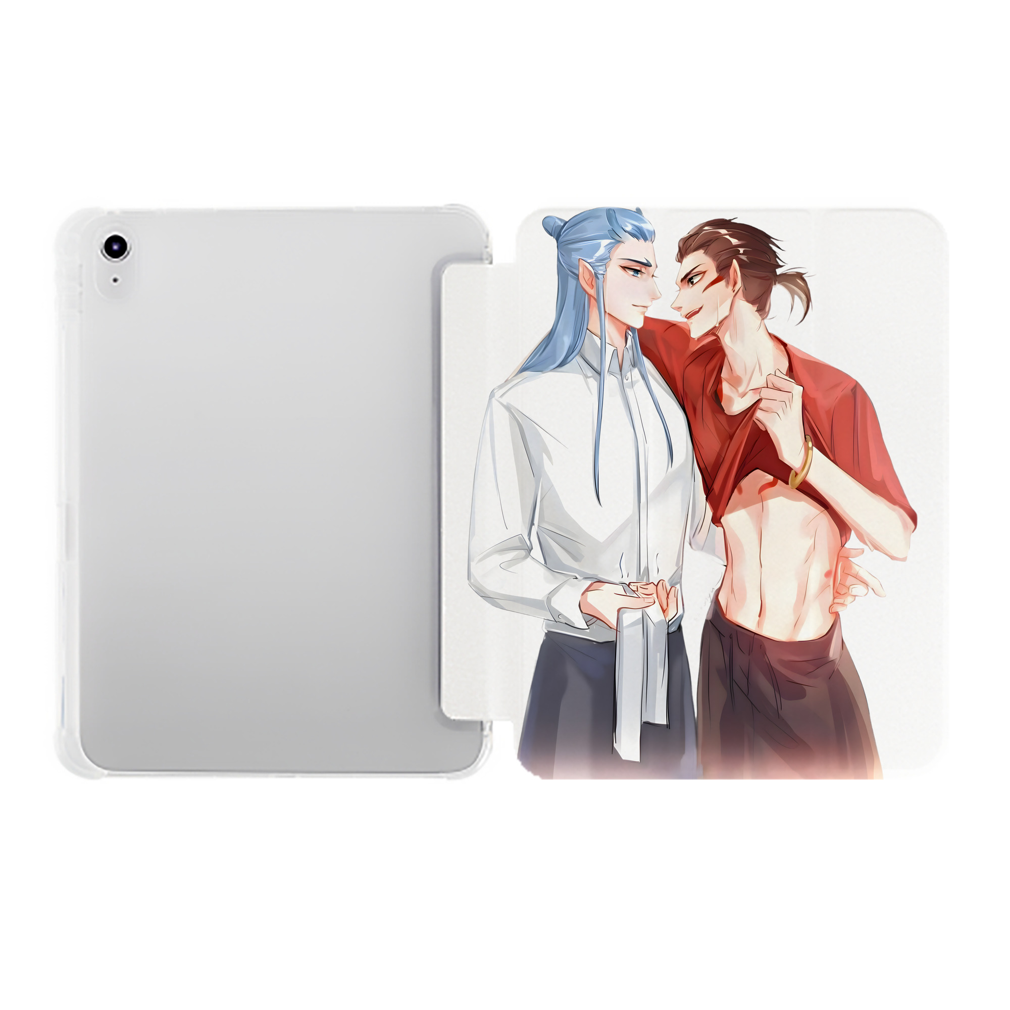 （画像用） Ne Zha 2 ナタ 魔童の大暴れ IPad ケース ペン収納付き 三つ折りスタンド PUレザー×シリコン 対応機種9.5/10.5/10.9インチ